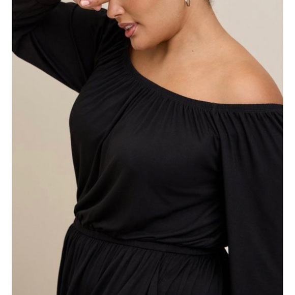 🆕 Little Black Dress Midi Supersoft Slit Dress 3 3X 22 24 NWT Torrid New! LBD - Picture 4 of 6